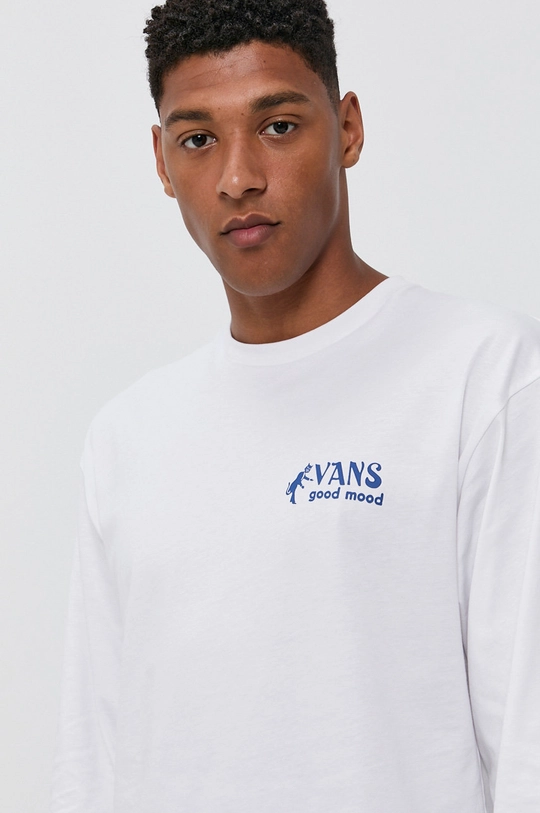 biały Vans Longsleeve bawełniany