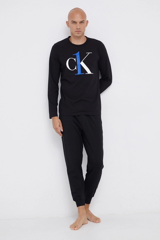 czarny Calvin Klein Underwear Longsleeve piżamowy Męski