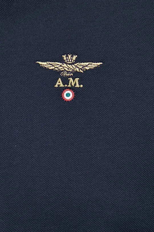 Bavlnené tričko s dlhým rukávom Aeronautica Militare Pánsky