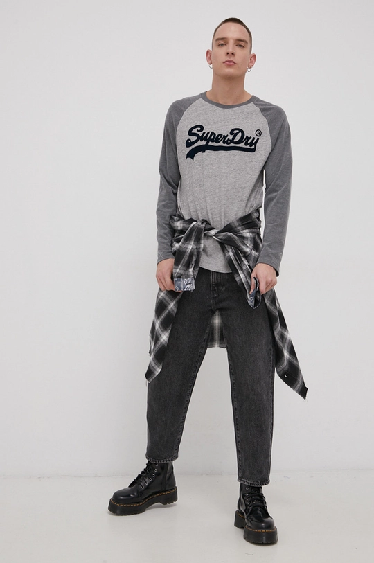 szary Superdry Longsleeve Męski