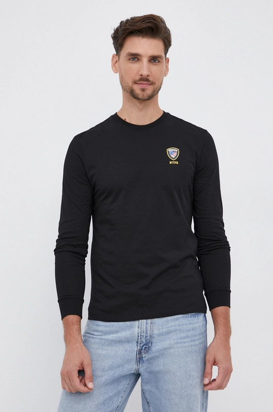 czarny Blauer Longsleeve bawełniany