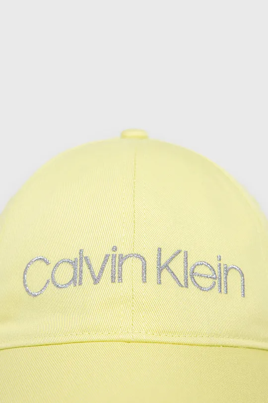 Καπέλο με γείσο Calvin Klein κίτρινο