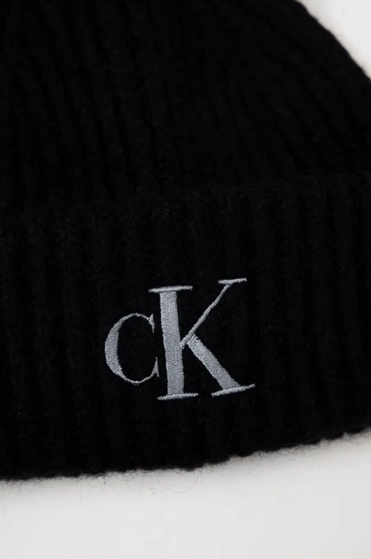 crna Kapa i šal s dodatkom vune Calvin Klein Jeans
