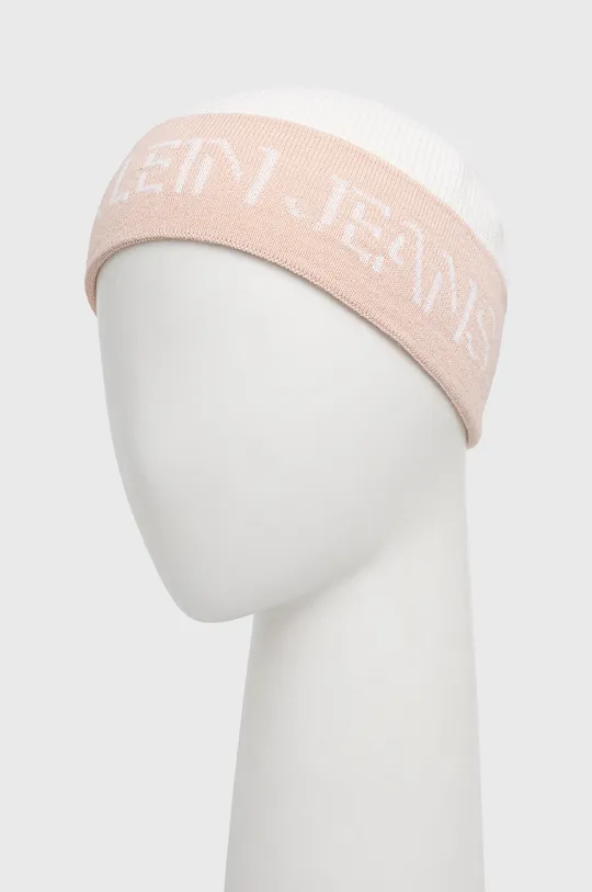 Μάλλινο σκουφί Calvin Klein Jeans ροζ
