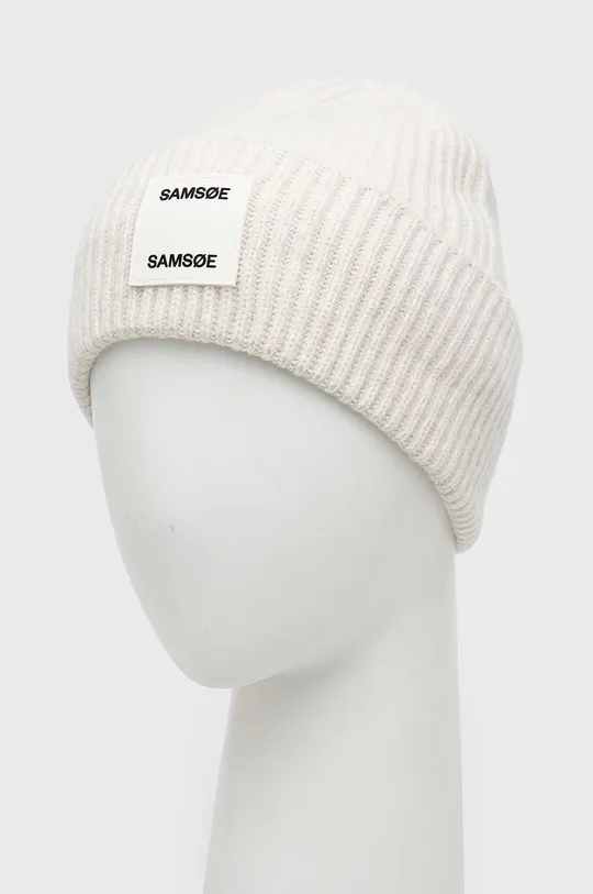 Samsoe Samsoe czapka wełniana biały