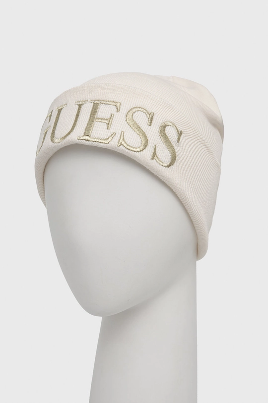 Шапка с примесью шерсти Guess белый