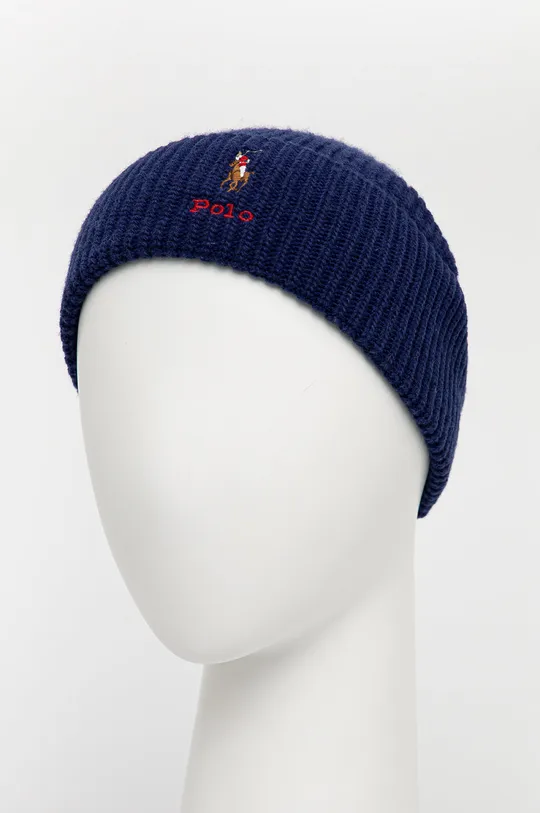 Polo Ralph Lauren Czapka z domieszką wełny 455858411003 niebieski