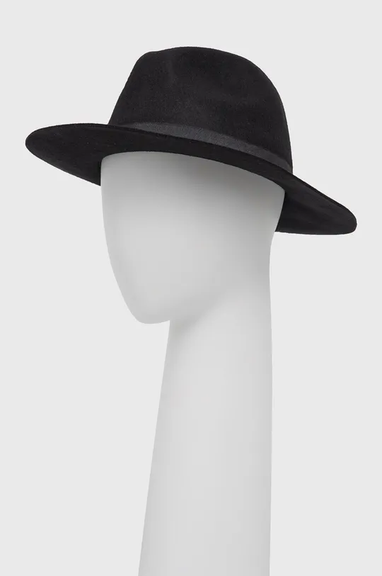 Vlnený klobúk Pepe Jeans čierna