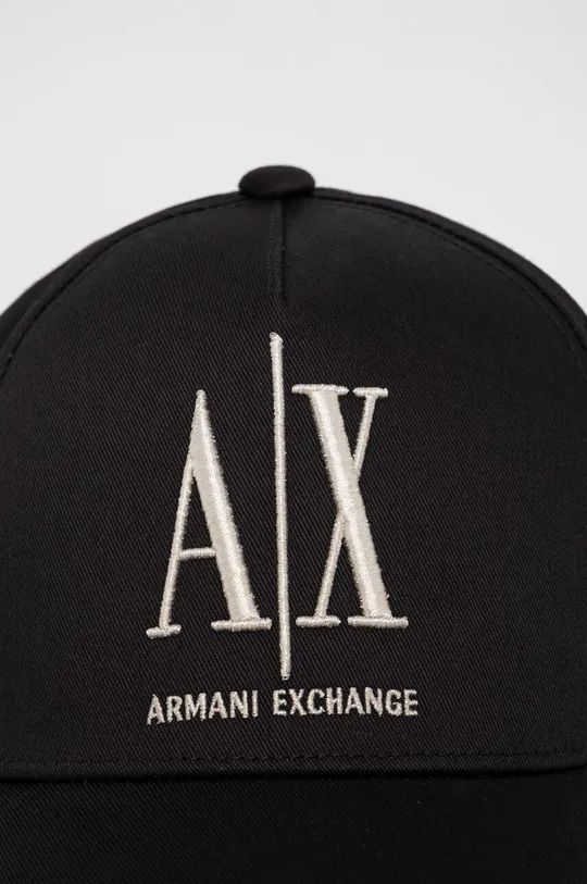 Armani Exchange pamut baseball sapka fekete