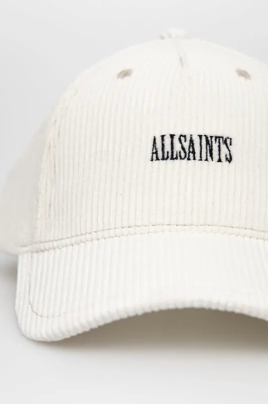 Καπέλο με κορδόνι AllSaints λευκό