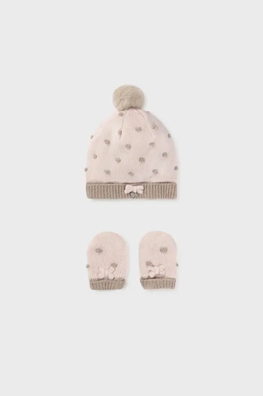 розовый Детская шапка и перчатки Mayoral Newborn Для девочек