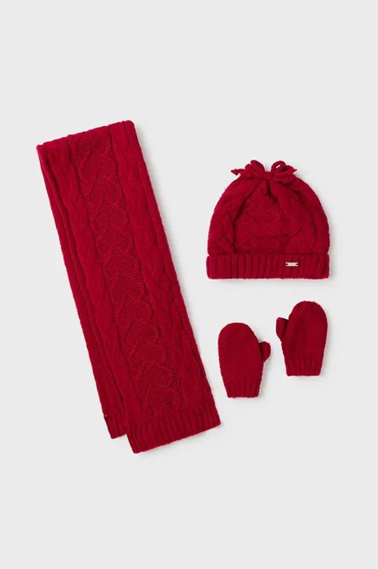 красный Детские шапка, шарф и перчатки Mayoral Для девочек