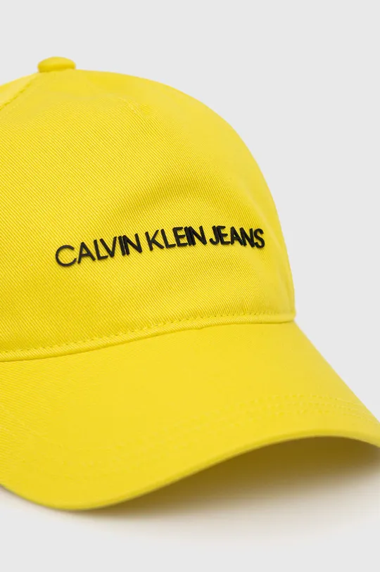Παιδικός Καπέλο Calvin Klein Jeans κίτρινο