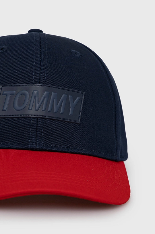 Tommy Hilfiger Czapka bawełniana dziecięca granatowy