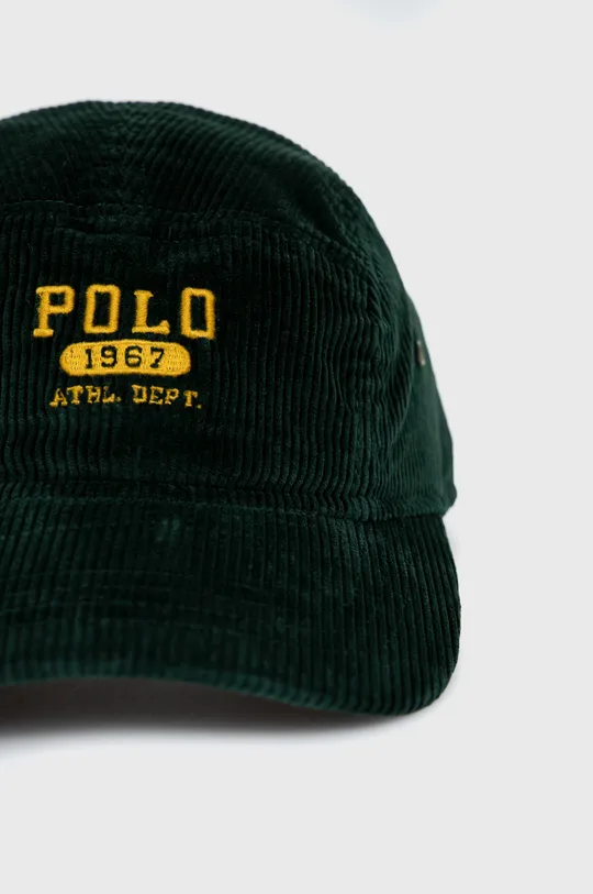 Manšestrová čiapka Polo Ralph Lauren zelená