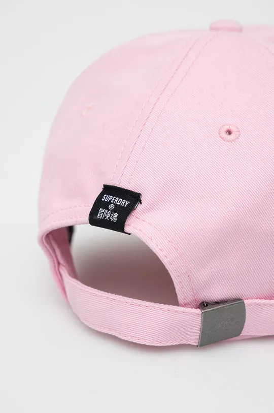 Бавовняна кепка Superdry рожевий