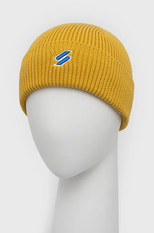 Bavlnená čiapka Superdry žltá