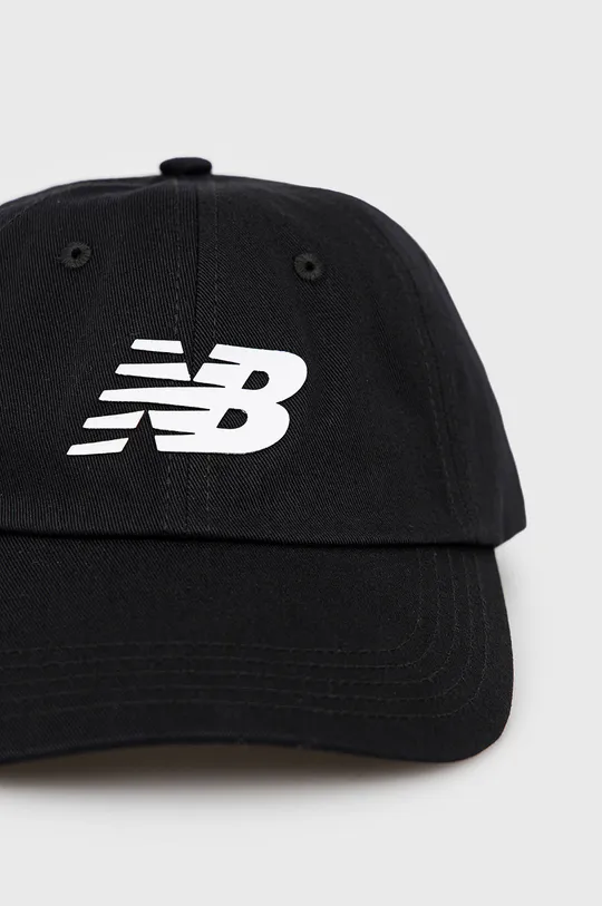 Βαμβακερό καπέλο New Balance μαύρο