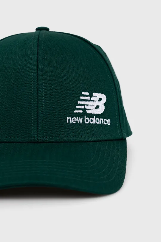 Βαμβακερό καπέλο New Balance πράσινο