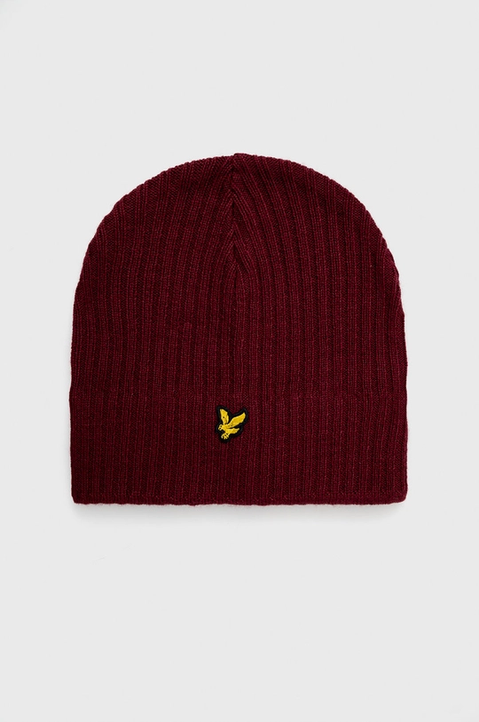 bordowy Lyle & Scott Czapka Unisex