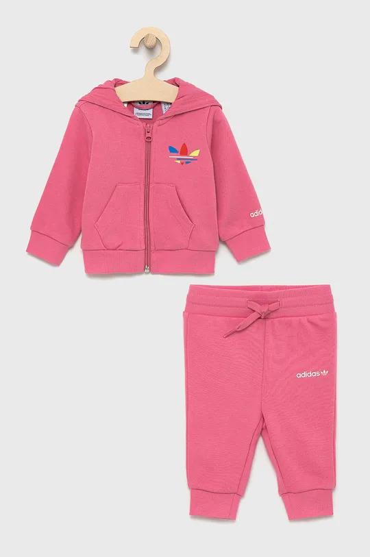 розовый Детский спортивный костюм adidas Originals H25230 Для девочек