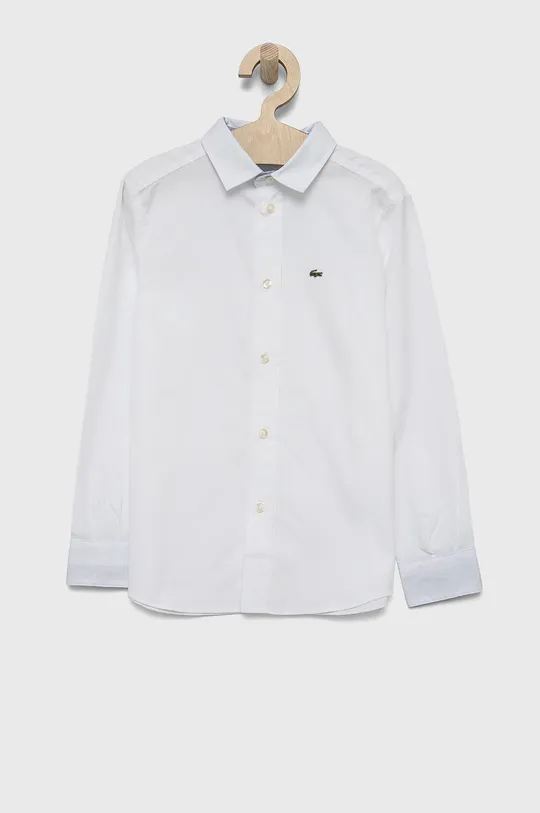 biały Lacoste Koszula bawełniana dziecięca CJ8077 Chłopięcy