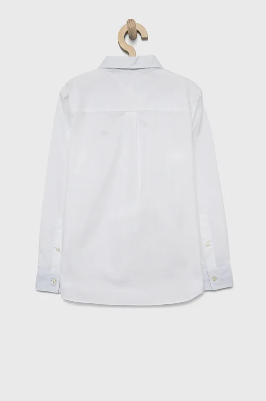 Detská bavlnená košeľa Lacoste biela