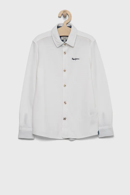 λευκό Βαμβακερό πουκάμισο Pepe Jeans Για αγόρια