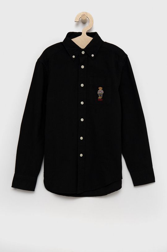 czarny Polo Ralph Lauren Koszula bawełniana dziecięca 323853501001 Chłopięcy
