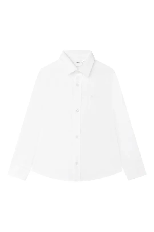 λευκό Παιδικό βαμβακερό πουκάμισο Boss Για αγόρια
