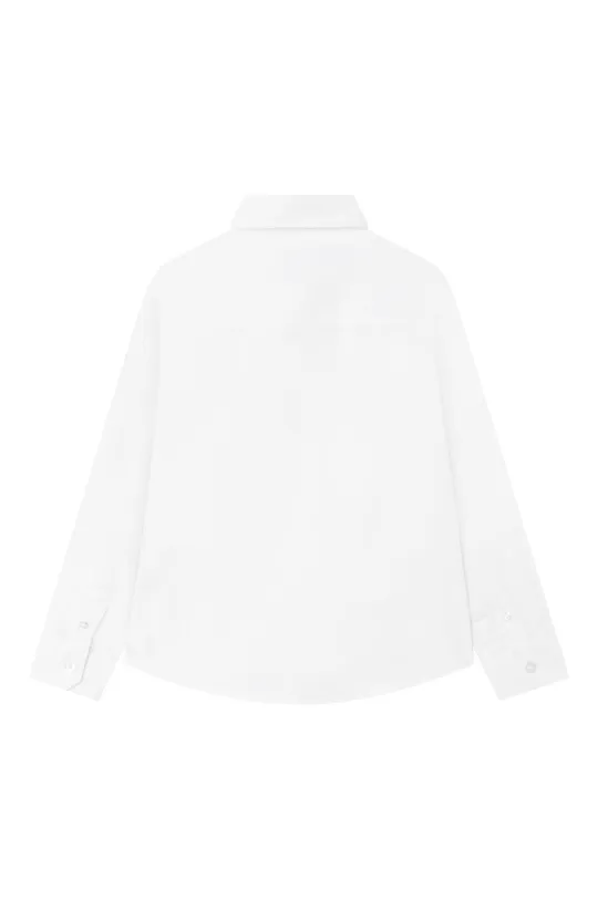 Παιδικό βαμβακερό πουκάμισο Boss λευκό