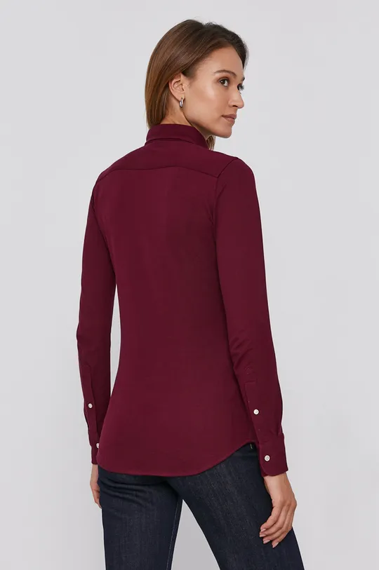 burgundské Bavlnená košeľa Polo Ralph Lauren