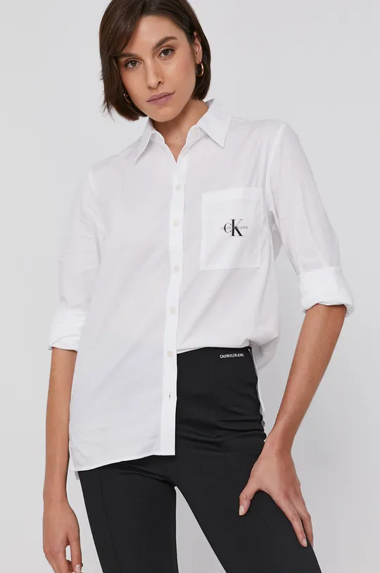 biały Calvin Klein Jeans Koszula J20J216665.4890 Damski