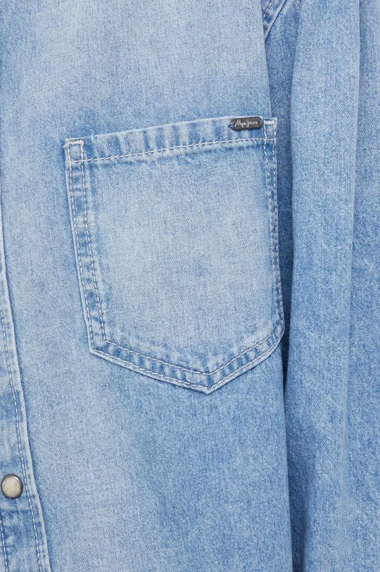 Rifľová košeľa Pepe Jeans modrá