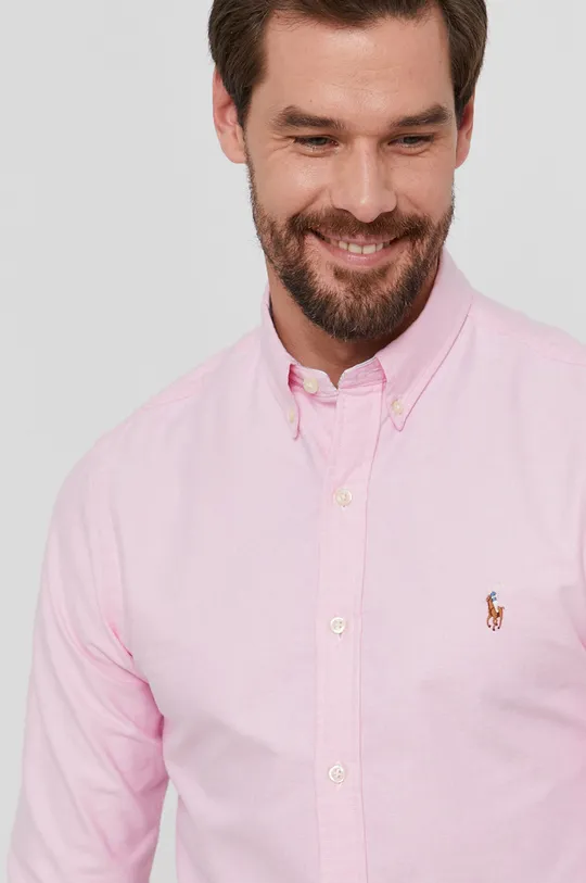 рожевий Бавовняна сорочка Polo Ralph Lauren Чоловічий