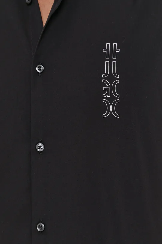Bavlnená košeľa Hugo čierna