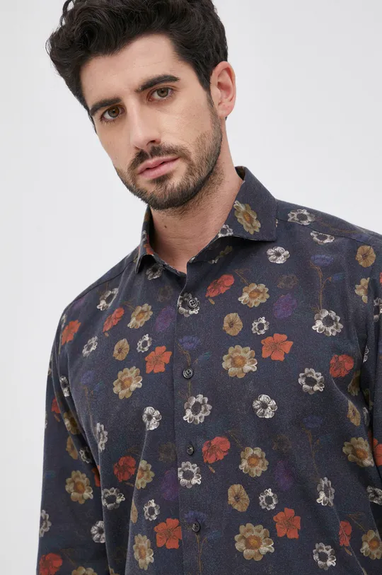 πολύχρωμο Βαμβακερό πουκάμισο Emanuel Berg Ανδρικά