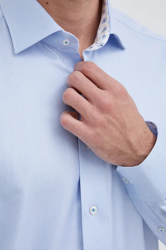 Βαμβακερό πουκάμισο Emanuel Berg μπλε
