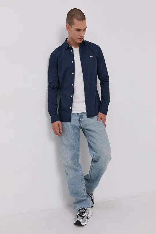 Košeľa Tommy Jeans  64% Bavlna, 5% Elastan, 31% Polyester