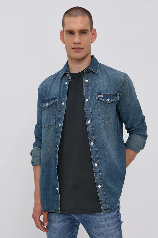 Tommy Jeans Koszula bawełniana jeansowa DM0DM09680.4890 niebieski