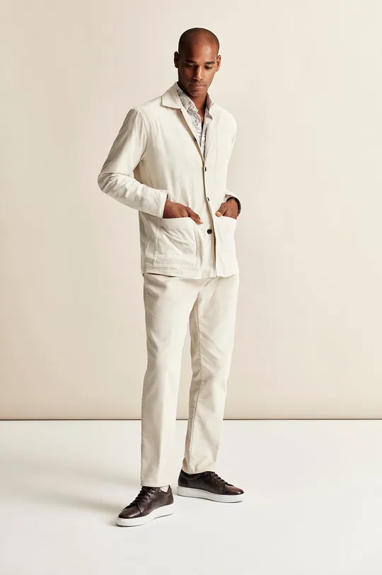Βαμβακερό πουκάμισο Eton λευκό