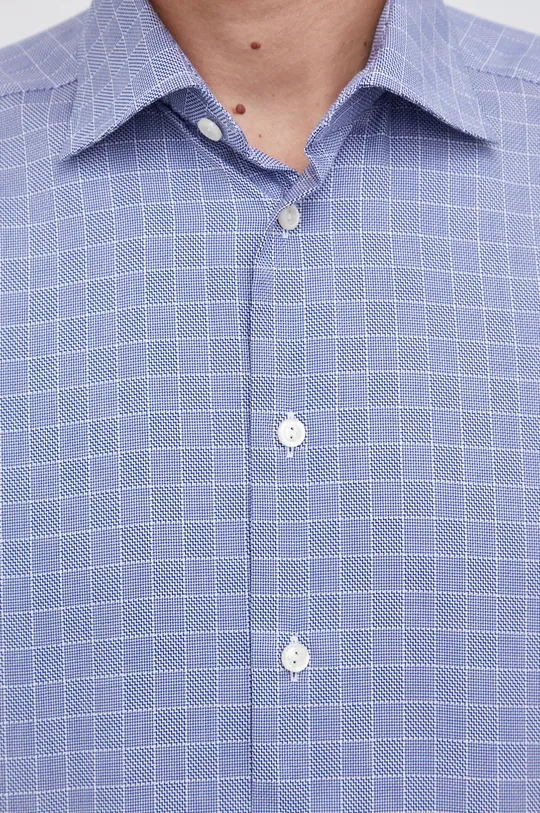 Βαμβακερό πουκάμισο Eton μπλε
