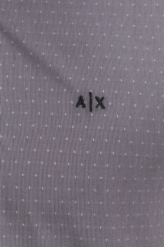 Бавовняна сорочка Armani Exchange сірий