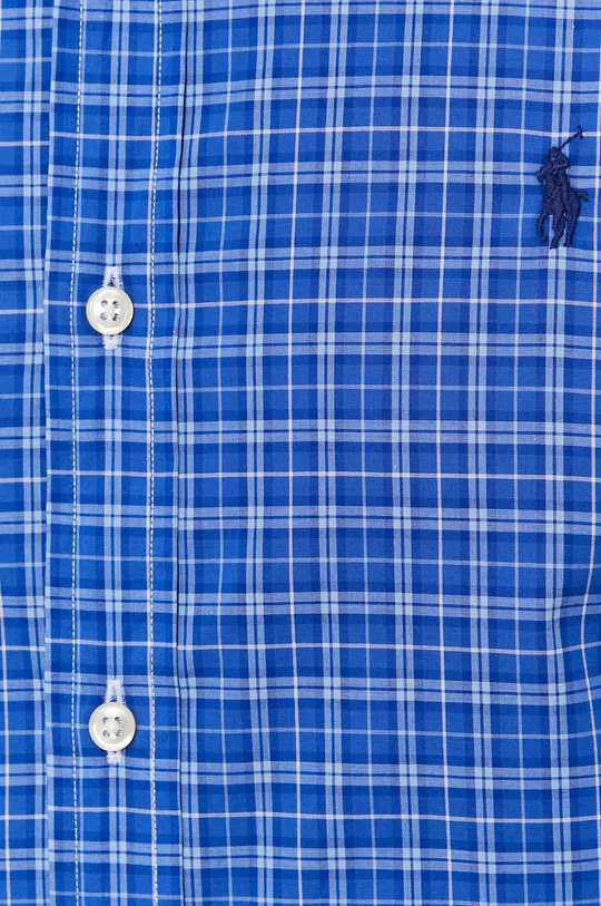 Βαμβακερό πουκάμισο Polo Ralph Lauren μπλε