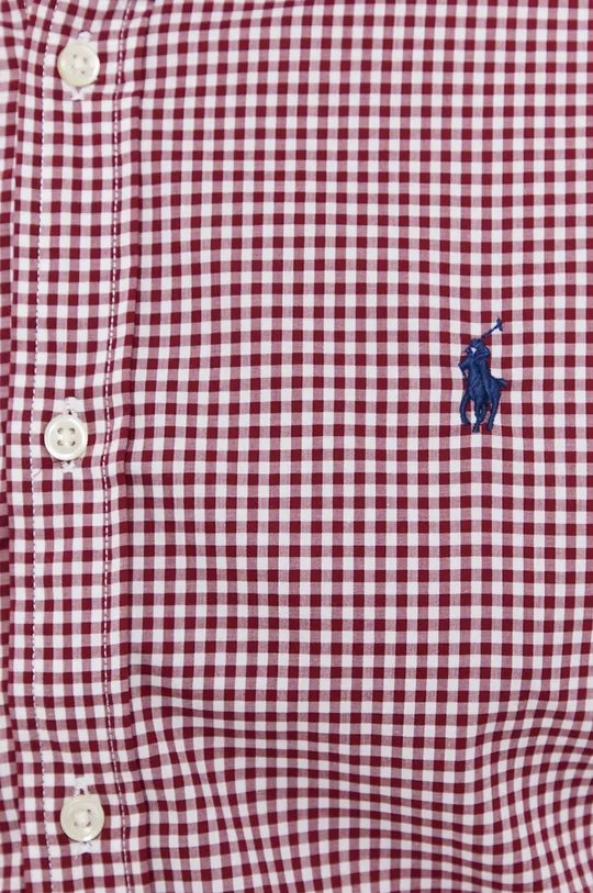 Хлопковая рубашка Polo Ralph Lauren бордо