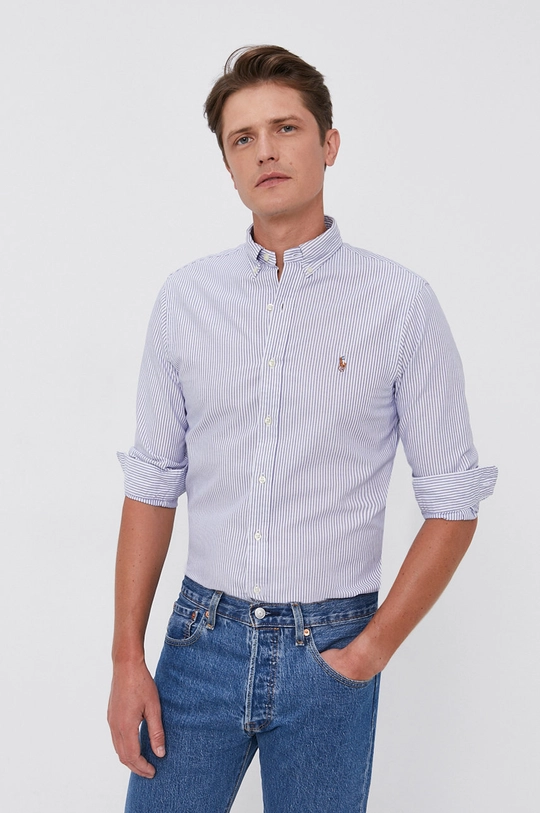 niebieski Polo Ralph Lauren Koszula bawełniana 710852743002 Męski