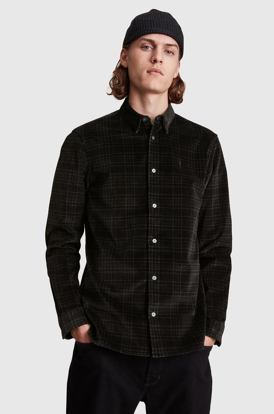 czarny AllSaints Koszula SEWARD LS SHIRT Męski