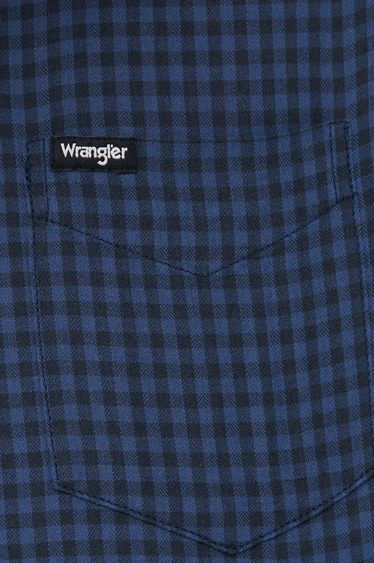 Βαμβακερό πουκάμισο Wrangler μπλε
