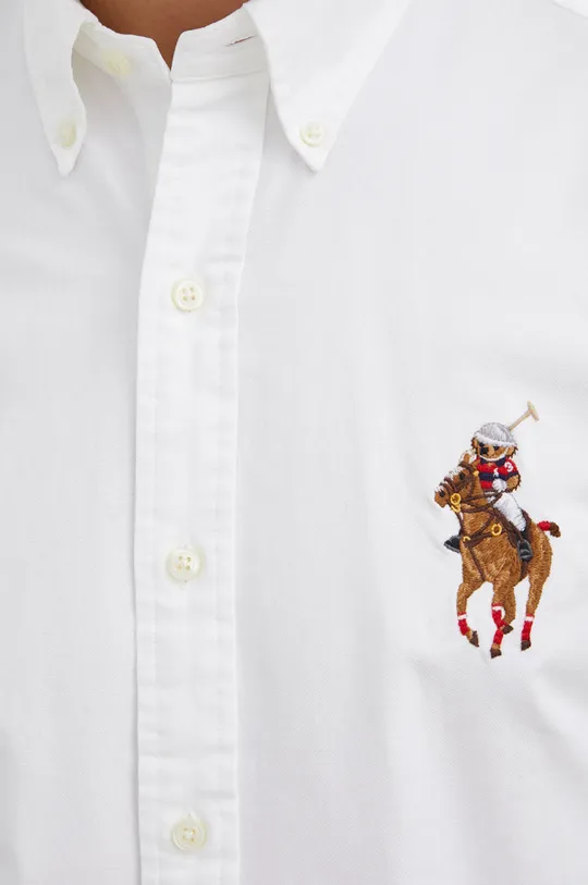 Bavlnená košeľa Polo Ralph Lauren biela