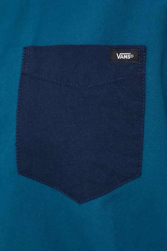 Хлопковая рубашка Vans голубой